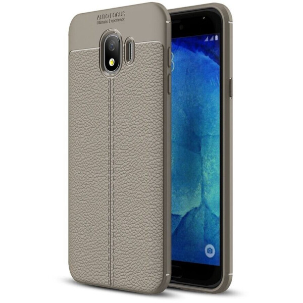 

Защитный чехол Deexe Leather Cover для Samsung Galaxy J4 2018 (J400) - Grey