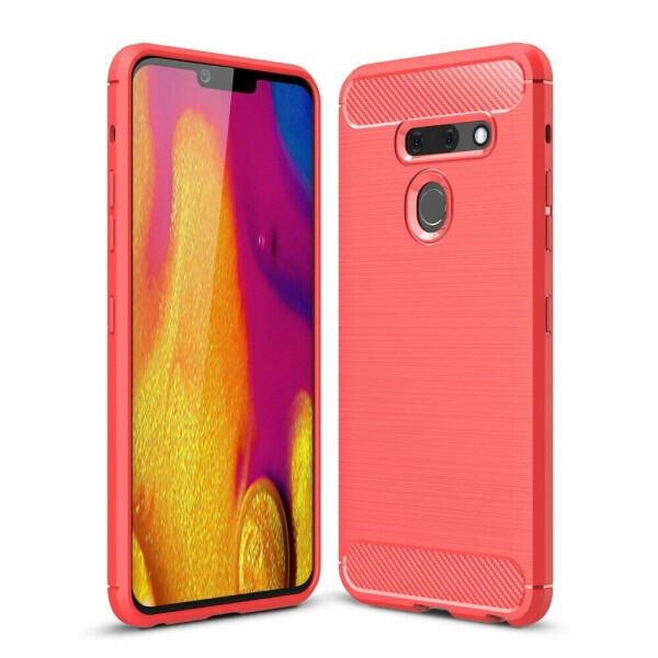 

Защитный чехол UniCase Carbon для LG G8 ThinQ - Red