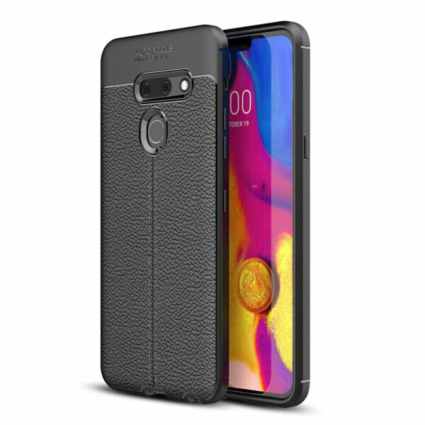 

Защитный чехол Deexe Leather Cover для LG G8 ThinQ - Black