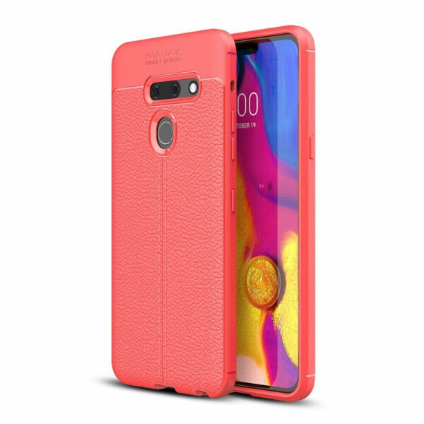 

Защитный чехол Deexe Leather Cover для LG G8 ThinQ - Red