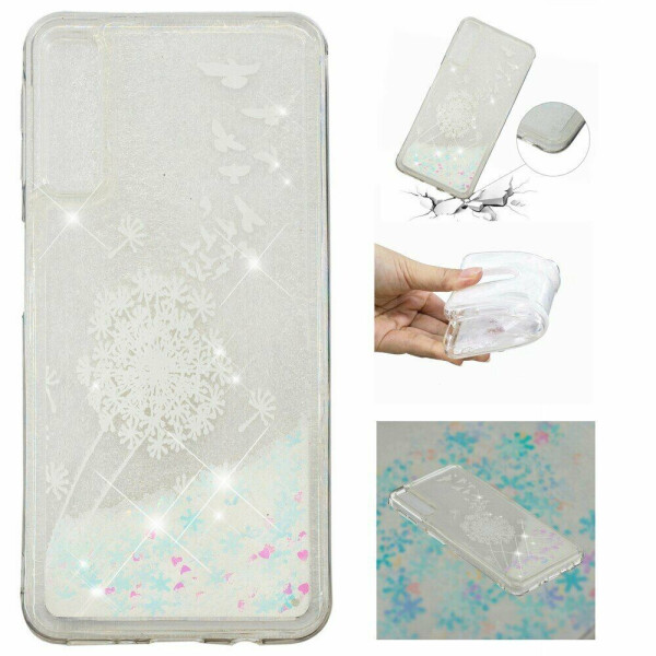 

Силиконовый (TPU) чехол Deexe Liquid Glitter для Samsung Galaxy A7 2018 (A750) - Dandelion and Birds