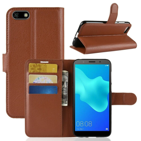 

Чехол-книжка Deexe Book Type для Huawei Y5 2018 / Y5 Prime 2018 / Honor 7A - Brown