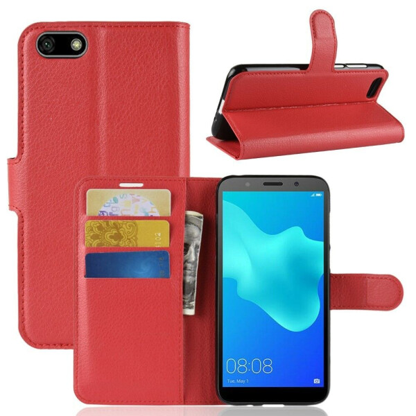 

Чехол-книжка Deexe Book Type для Huawei Y5 2018 / Y5 Prime 2018 / Honor 7A - Red