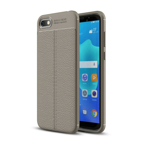 

Защитный чехол Deexe Leather Cover для Huawei Y5 2018 / Y5 Prime 2018 / Honor 7A - Grey