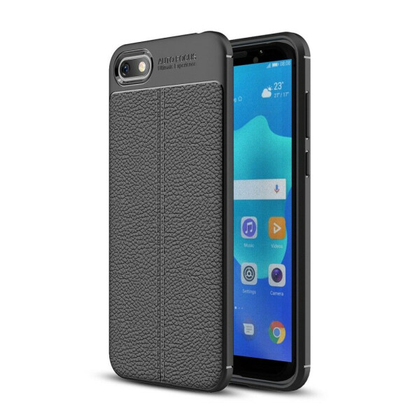 

Защитный чехол Deexe Leather Cover для Huawei Y5 2018 / Y5 Prime 2018 / Honor 7A - Black