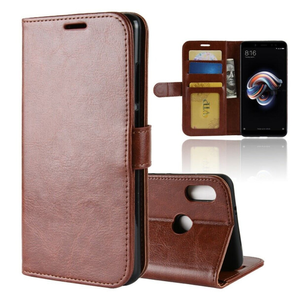 

Чехол-книжка Deexe Wallet Style для Xiaomi Redmi Note 5 Pro - Brown