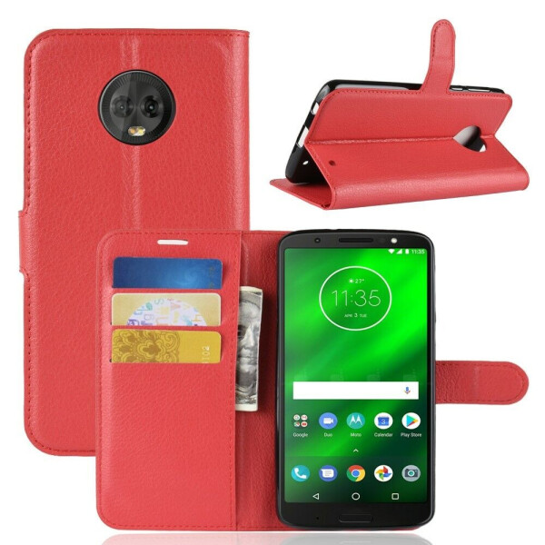 

Чехол-книжка Deexe Book Type для Motorola Moto G6 Plus (XT1926) - Red