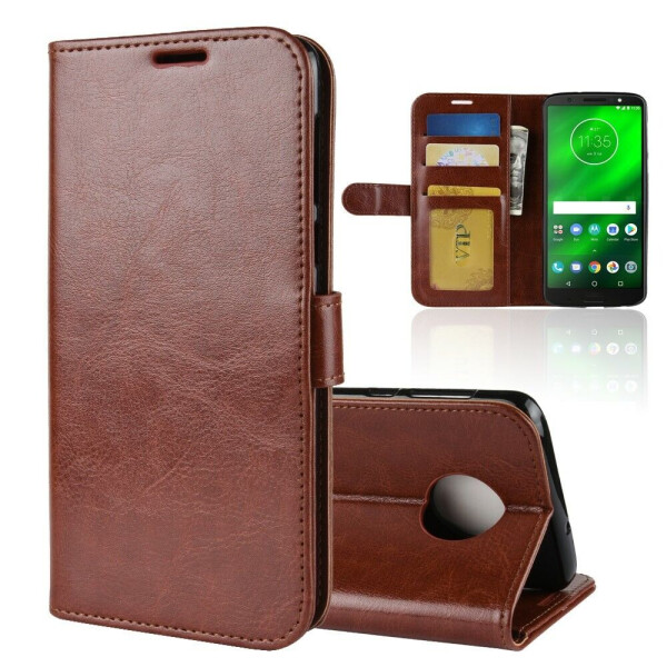 

Чехол-книжка Deexe Wallet Style для Motorola Moto G6 Plus (XT1926) - Brown
