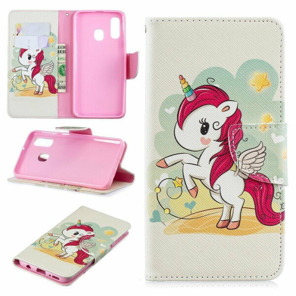 

Чехол-книжка Deexe Color Wallet для Samsung Galaxy A40 (А405) - Unicorn