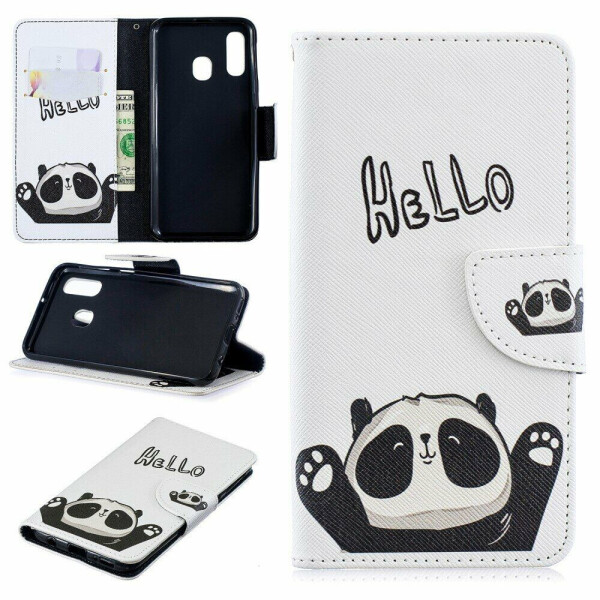 

Чехол-книжка Deexe Color Wallet для Samsung Galaxy A40 (А405) - Cute Panda