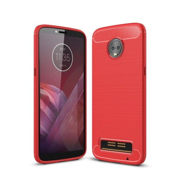 

Защитный чехол UniCase Carbon для Motorola Moto Z3 Play - Red