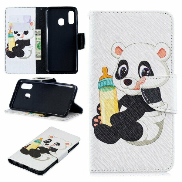

Чехол-книжка Deexe Color Wallet для Samsung Galaxy A40 (А405) - Panda Holding a Bottle