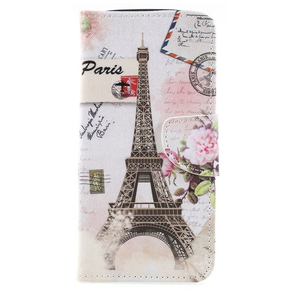 

Чехол-книжка Deexe Color Wallet для Motorola Moto Е5 / G6 Play - Eiffel Tower