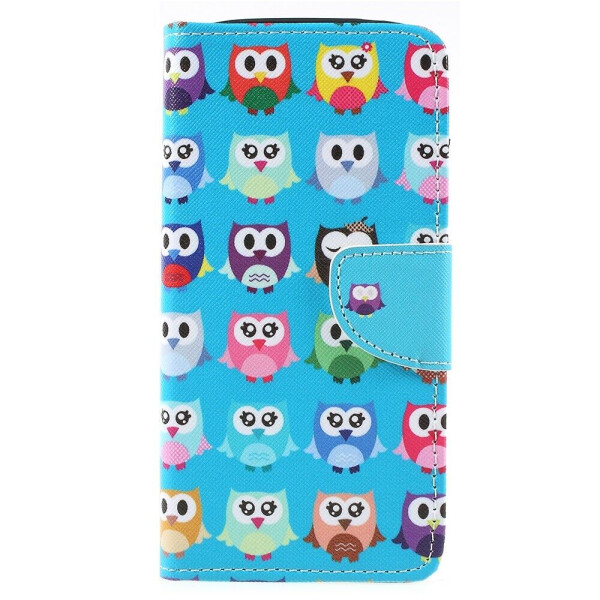 

Чехол-книжка Deexe Color Wallet для Motorola Moto Е5 / G6 Play - Multiple Owls