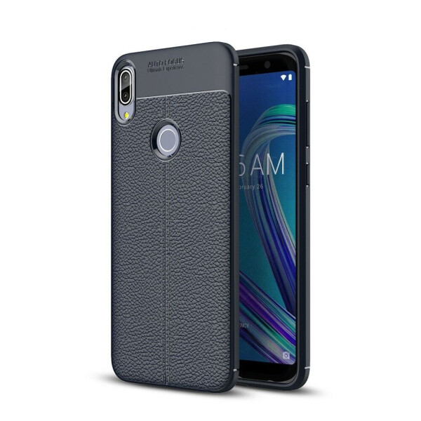 

Защитный чехол Deexe Leather Cover для ASUS Zenfone Max Pro (M1) ZB601KL - Dark Blue