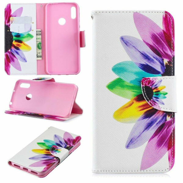 

Чехол-книжка Deexe Color Wallet для Huawei Y6 2019 - Petals Pattern