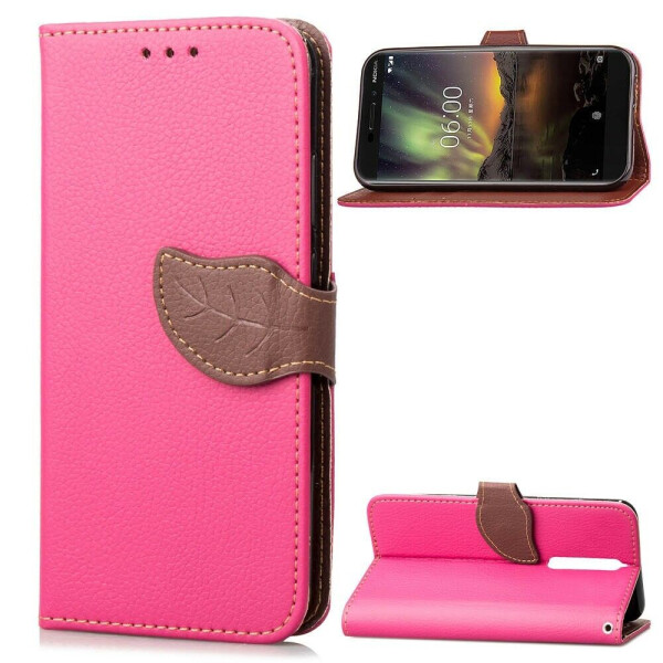 

Чехол-книжка Deexe Leaf Buckle для Nokia 6 2018 / Nokia 6.1 - Rose