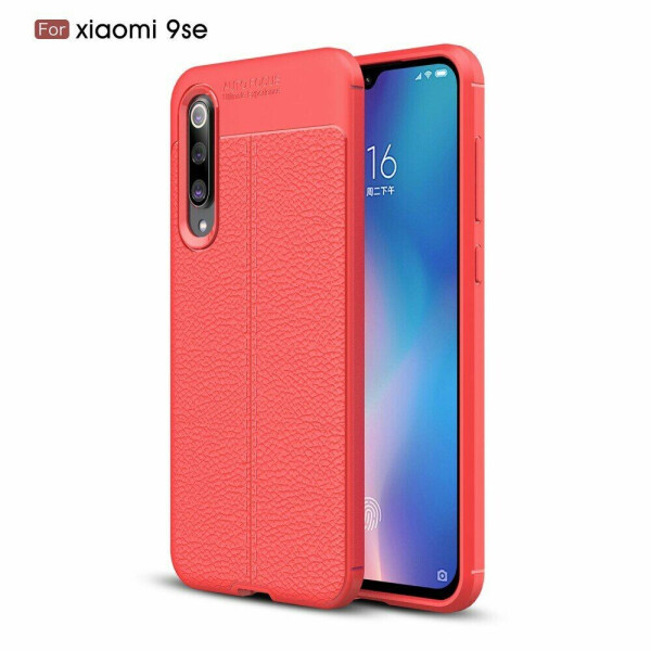 

Защитный чехол Deexe Leather Cover для Xiaomi Mi 9 SE - Red