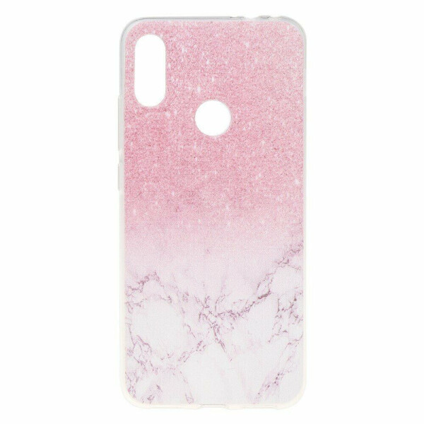 

Силиконовый (TPU) чехол Deexe Pretty Glossy для Xiaomi Redmi Note 7 / Note 7 Pro - Pink Glitter and Marble