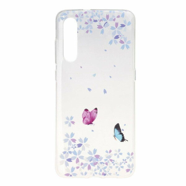 

Силиконовый (TPU) чехол Deexe Pretty Glossy для Xiaomi Mi 9 - Butterfly and Flower