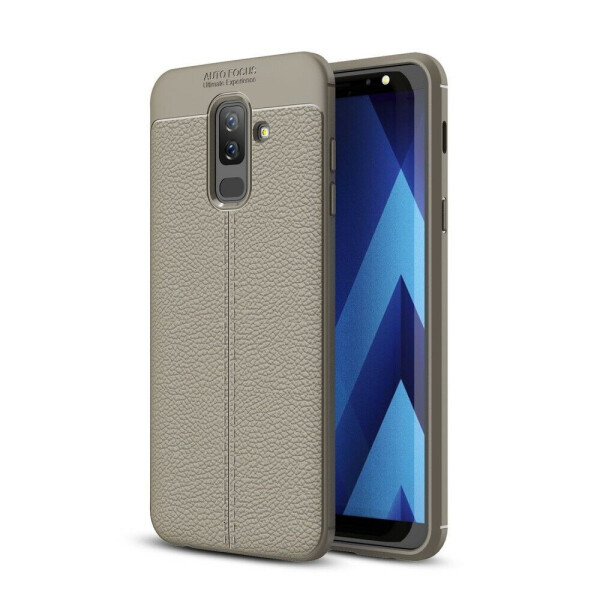 

Защитный чехол Deexe Leather Cover для Samsung Galaxy J8 2018 (J810) - Grey