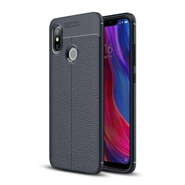 

Защитный чехол Deexe Leather Cover для Xiaomi Mi 8 - Dark Blue