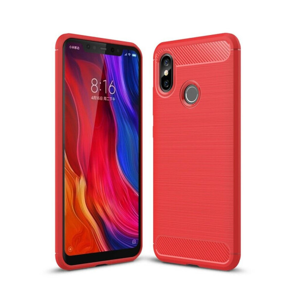 

Защитный чехол UniCase Carbon для Xiaomi Mi 8 - Red