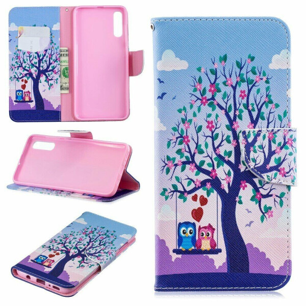 

Чехол-книжка Deexe Color Wallet для Samsung Galaxy A70 (A705) - Tree and Owls