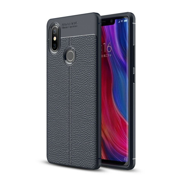 

Защитный чехол Deexe Leather Cover для Xiaomi Mi 8 SE (Special Edition) - Dark Blue