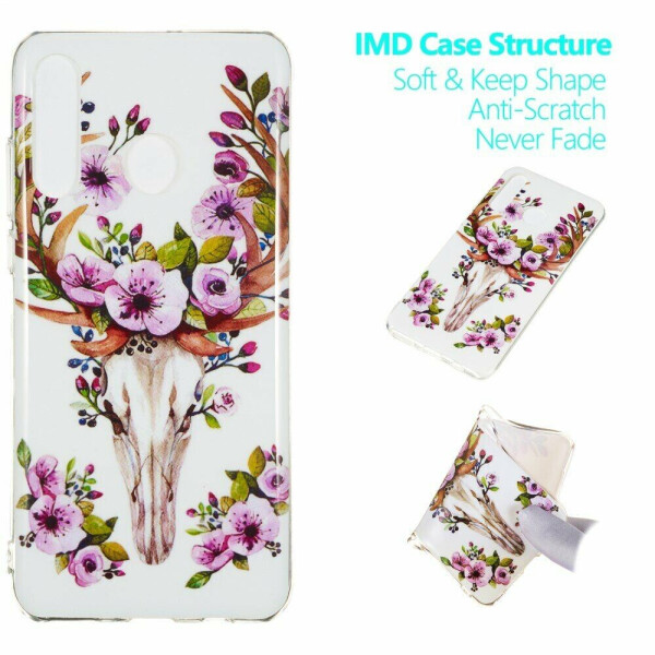 

Силиконовый (TPU) чехол Deexe LumiCase для Huawei P30 Lite - Flowered Elk