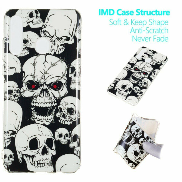 

Силиконовый (TPU) чехол Deexe LumiCase для Huawei P30 Lite - Cool Skulls