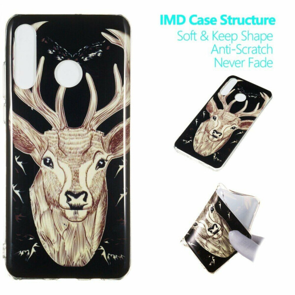 

Силиконовый (TPU) чехол Deexe LumiCase для Huawei P30 Lite - Elk Pattern
