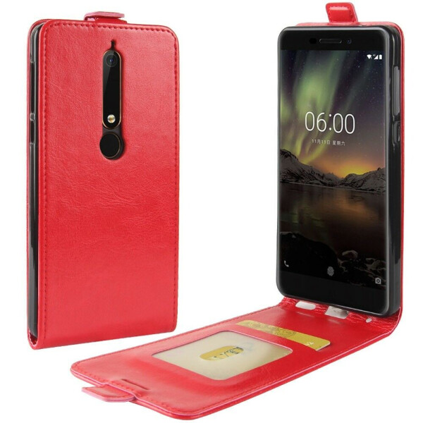 

Чехол Deexe Flip Case для Nokia 6 2018 / Nokia 6.1 - Red