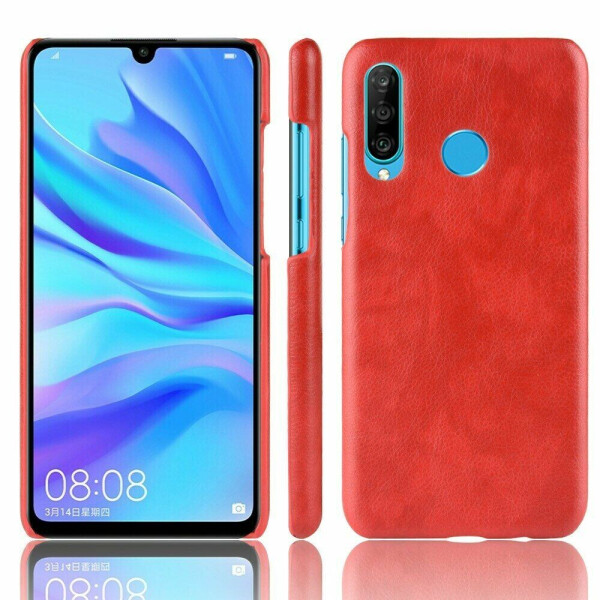 

Защитный чехол Deexe Leather Back Cover для Huawei P30 Lite - Red