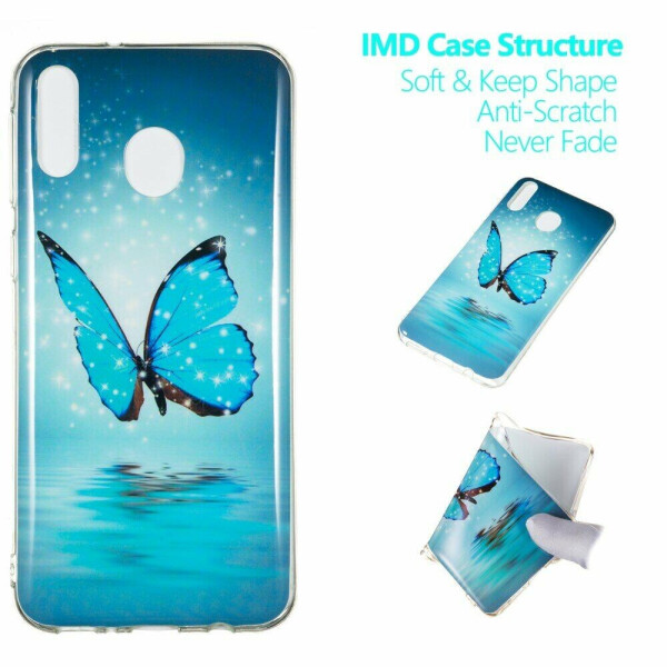 

Силиконовый (TPU) чехол Deexe LumiCase для Samsung Galaxy M20 (M205) - Blue Butterfly