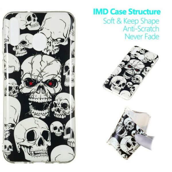 

Силиконовый (TPU) чехол Deexe LumiCase для Samsung Galaxy M20 (M205) - Cool Skulls
