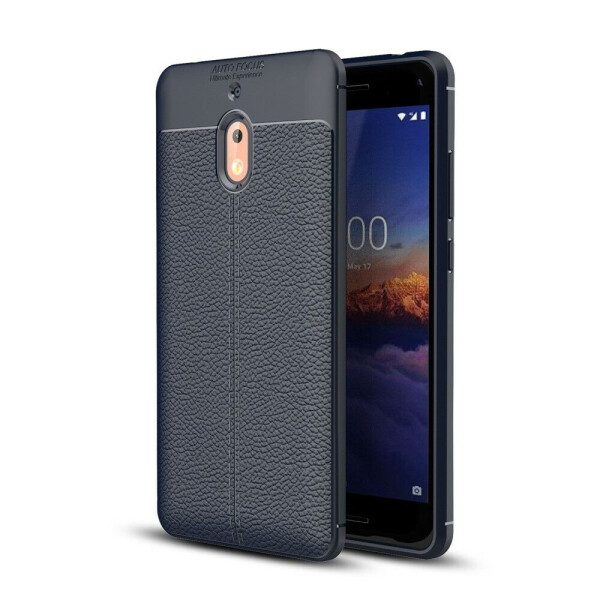 

Защитный чехол Deexe Leather Cover для Nokia 2 2018 / Nokia 2.1 - Dark Blue