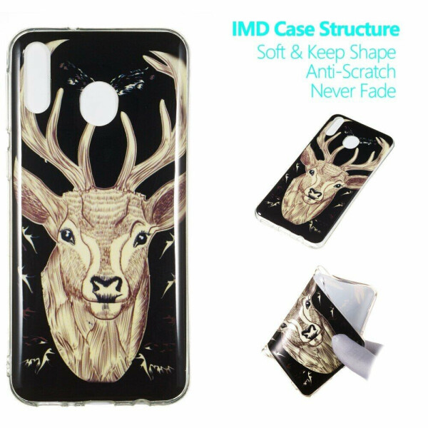 

Силиконовый (TPU) чехол Deexe LumiCase для Samsung Galaxy M20 (M205) - Elk Pattern