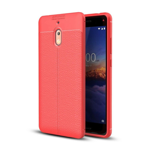 

Защитный чехол Deexe Leather Cover для Nokia 2 2018 / Nokia 2.1 - Red