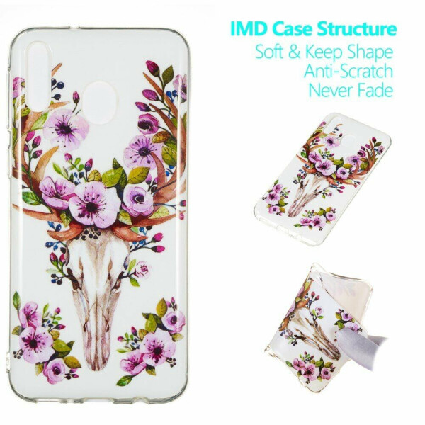 

Силиконовый (TPU) чехол Deexe LumiCase для Samsung Galaxy M20 (M205) - Flowered Elk