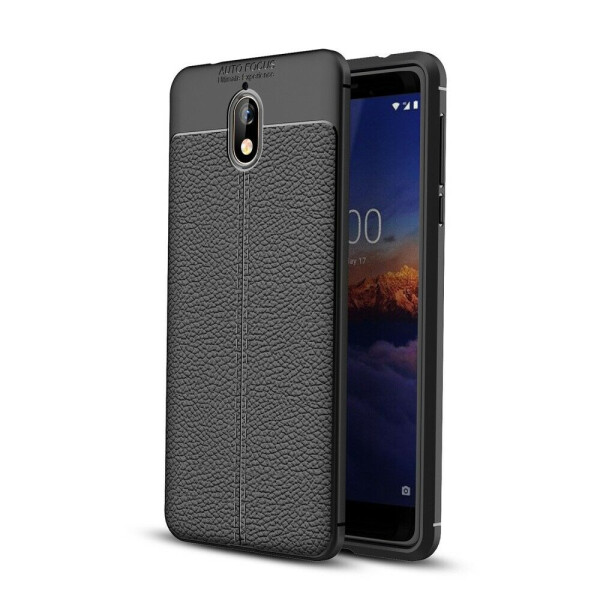 

Защитный чехол Deexe Leather Cover для Nokia 3 2018 / Nokia 3.1 - Black