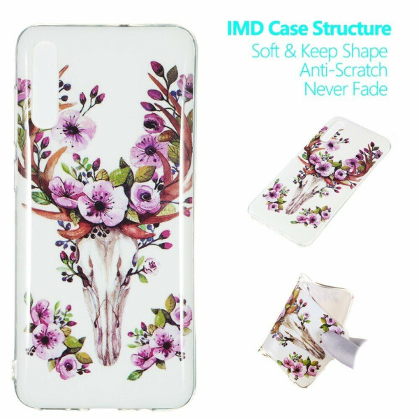 

Силиконовый (TPU) чехол Deexe LumiCase для Samsung Galaxy A70 (A705) - Flowered Elk