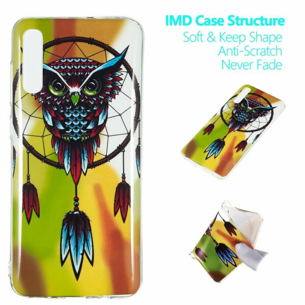

Силиконовый (TPU) чехол Deexe LumiCase для Samsung Galaxy A70 (A705) - Owl and Dream Catcher
