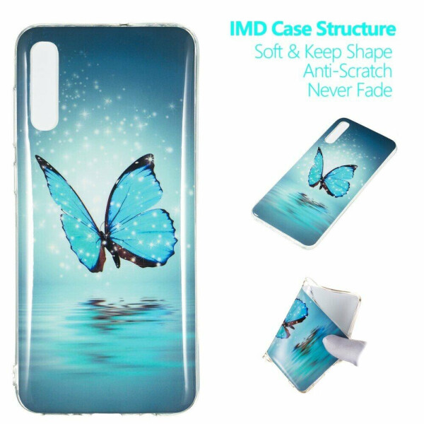 

Силиконовый (TPU) чехол Deexe LumiCase для Samsung Galaxy A70 (A705) - Blue Butterfly