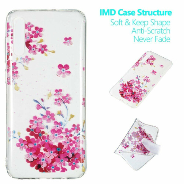 

Силиконовый (TPU) чехол Deexe Pretty Glossy для Samsung Galaxy A70 (A705) - Pink Flower