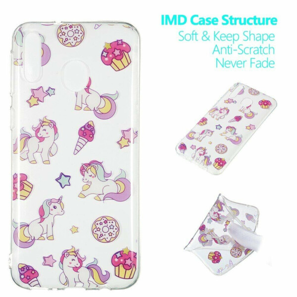 

Силиконовый (TPU) чехол Deexe Pretty Glossy для Samsung Galaxy M20 (M205) - Unicorn and Desserts