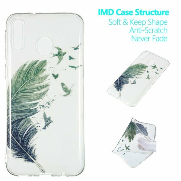 

Силиконовый (TPU) чехол Deexe Pretty Glossy для Samsung Galaxy M20 (M205) - Feather and Bird