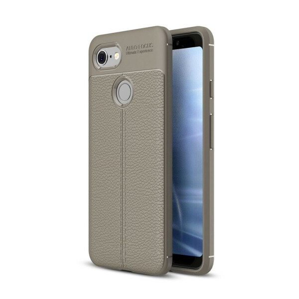 

Защитный чехол Deexe Leather Cover для Google Pixel 3 - Grey