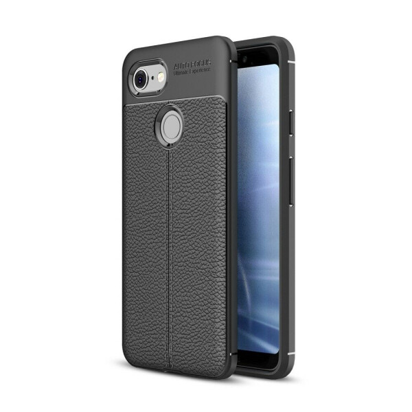

Защитный чехол Deexe Leather Cover для Google Pixel 3 - Black