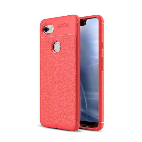 

Защитный чехол Deexe Leather Cover для Google Pixel 3 XL - Red
